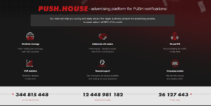 Push House advertising platform for PUSH notifications